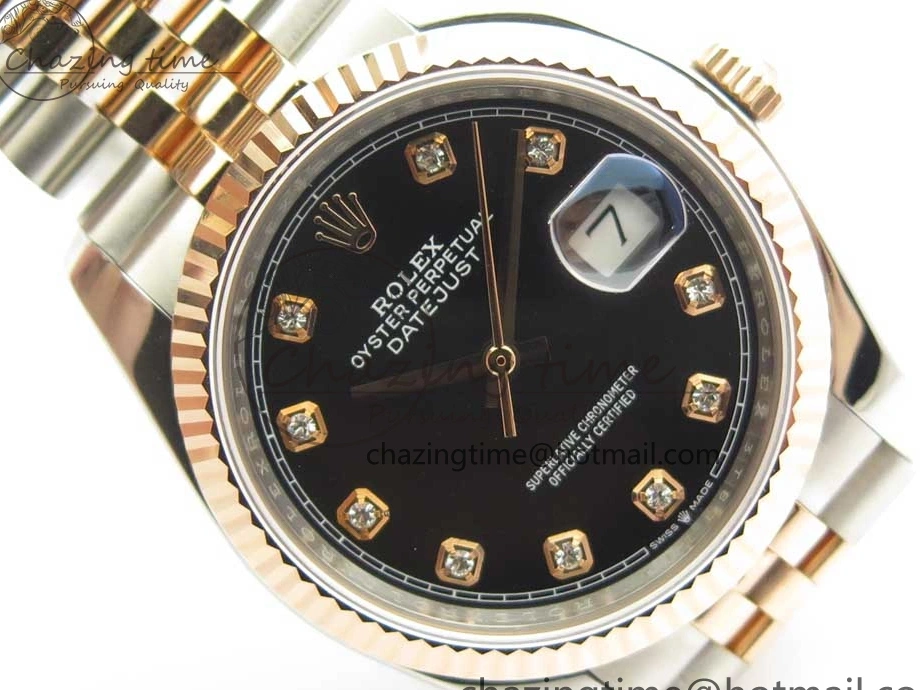 Black 904 36mm Jubilee Wrapped RG Bracelet 116231 GMF SS SS RG DateJust on Dial Diam A2836 Wrapped 0313